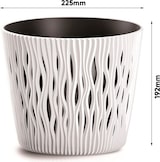 thumbnail of WellHome - Set mit 3 Pflanztöpfen 5L Sandy Round Ø22,5 cm/Stück in Weiß