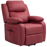 thumbnail of HOMCOM Poltrona Alzapersona Reclinabile con Telecomando Rosso