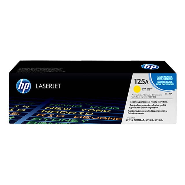 HP CB542A Amarillo Cartucho de Toner Original - 125A