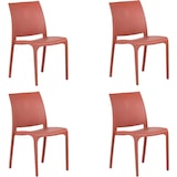 thumbnail of Silla apilable de resina fabricada en Italia diseño para interior y exterior SOFIA Rojo 4 uds
