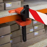 thumbnail of PROREGAL Klemmhalterung für Gurtkassette | Geeignet für Türrahmen, Arbeitstische, Regalböden etc. | Maximale Spannweite 9,5cm | Orange-Schwarz