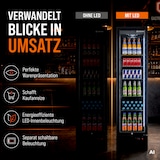 thumbnail of GastroHero Getränkekühlschrank GKS-160 Slim, 160 L Kühlvolumen, LED-Innenbeleuchtung, schwarz, abschließbar