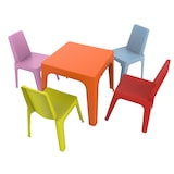 thumbnail of garbar JULIETA Cadeira-Mesa Crianças Interior, Exterior Set 4+1 Azul Celeste/Rosa/Vermelho/Laranja/Verde Limão