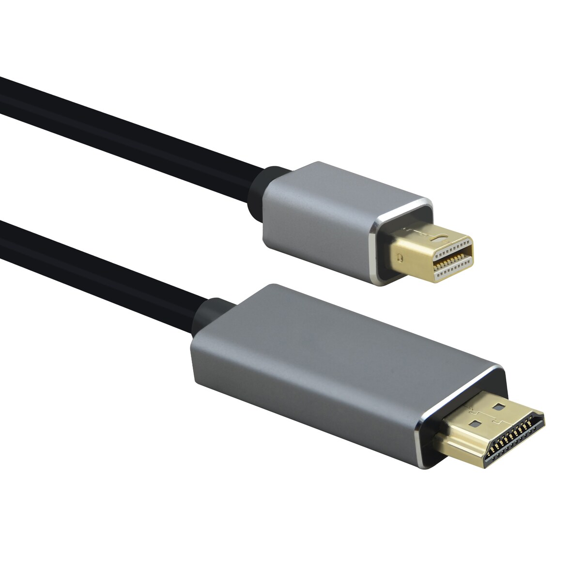 Helos Anschlusskabel, mini DisplayPort St./HDMI St., PREMIUM 4K, 2,0m, schwarz