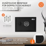thumbnail of ECD Germany Tresor 16L 35x25x25 cm | Stahl, Elektronischer Safe mit PIN-Code & Licht
