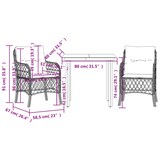 thumbnail of vidaXL 3-tlg. Bistro-Set mit Kissen Schwarz Poly Rattan