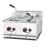 thumbnail of Gasfritteuse – auf Unterschrank – Doppelwanne – 14+14 Liter, Ölkapazität 10+10 Liter