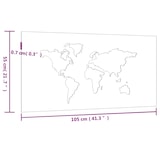 thumbnail of vidaXL Wanddecoratie tuin wereldkaartontwerp 105x55 cm cortenstaal