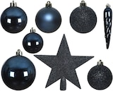 thumbnail of Christbaumkugeln Weihnachtskugeln mit Stern Baumspitze blau 33 Stück