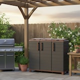 thumbnail of Abri Poubelles 3 Sacs Anthracite - Armoire Cache Poubelle de Tri Sélectif 102 x 37 x 90 cm Terrazza, Ristorante Art Plast