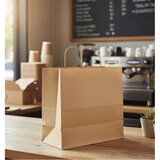 thumbnail of MONOUSO - Saco Papel Kraft com Asas Torcidas 80 g/m² 26+17x26cm (250 Uds)