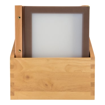 Securit® Portamenù in legno con 2 inserti singoli, visibili 4xA4 – Set da 20