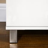 thumbnail of HOMCOM cómoda con 4 cajones cómoda de dormitorio de madera con patas cómoda de noche moderno para salón oficina entrada 112x38,2x81 cm blanco