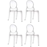 thumbnail of Set di 4 Sedie in Policarbonato Trasparente Cristal Light, Sedie Hotel Casa Ufficio, Design Moderno Elegante, 44 x 45 x 90 cm Trasparente