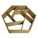 thumbnail of Pflanzkasten HWC-L70, Blumentopf Blumenbeet 7 Fächer, eckig 100x87cm Outdoor Tanne Holz MVG-zertifiziert, braun