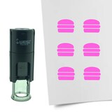 thumbnail of CombiCraft Stempel Hamburger 10mm rond - roze inkt