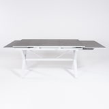thumbnail of Mesa para jardín, Extensible 150 a 250 cm, Aluminio y cristal, Color Blanco, 150/250x100x78 cm