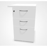 thumbnail of BURONOMIC caisson hauteur bureau 3 tiroirs dont 1 DS P60  avec top L50 P60 Chêne fil et poignées aluminium