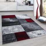 thumbnail of Teppich Waschbar Kariert Modern Strapazierfähig Esszimmer Flur Rot 280x370 cm OEKO-TEX Fußbodenheizung geeignet – MONZA von Kadima Design