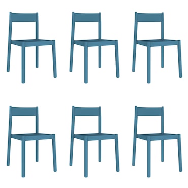 garbar DANNA Cadeira Interior, Exterior Set 6 Azul Antigo
