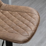 thumbnail of HOMCOM Juego de 2 Taburetes Altos de Cocina Tapizado en PU Taburetes de Bar con Altura Ajustable Asiento Giratorio y Reposapiés 46,5x51x86-106 cm