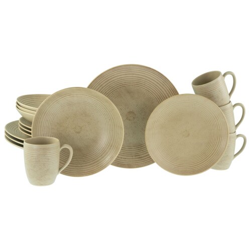 CreaTable Catania Sand Kombiservice 16-tlg Steinzeug