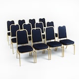 thumbnail of Bolero banketstoelen met vierkante rugleuning in blauw