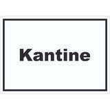 thumbnail of Kantine Schild mit Text essen und trinken waagerecht A0 Rückseite selbstklebend