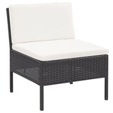 thumbnail of vidaXL 3-tlg. Garten-Lounge-Set mit Auflagen Poly Rattan Schwarz