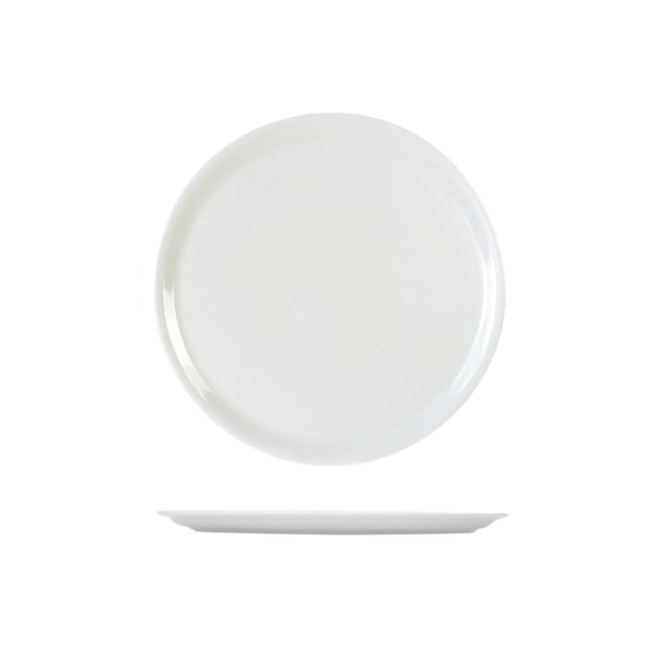 Assiette à pizza 31 cm x6 -  Blanc Rond Porcelaine Table Passion
