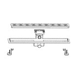 thumbnail of Aloni Duschrinne Standard Grau Gebürstet 60cm