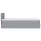 thumbnail of vidaXL Ottoman-Bett mit Matratze & LEDs Hellgrau 90x190 cm Stoff