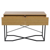 thumbnail of Décoshop26 - Industrieller Konsolentisch mit 2 Schubladen moderner Loft-Stil 81 x 120 x 40 cm melaminbeschichtete MDF-Platte mit 04_0008852