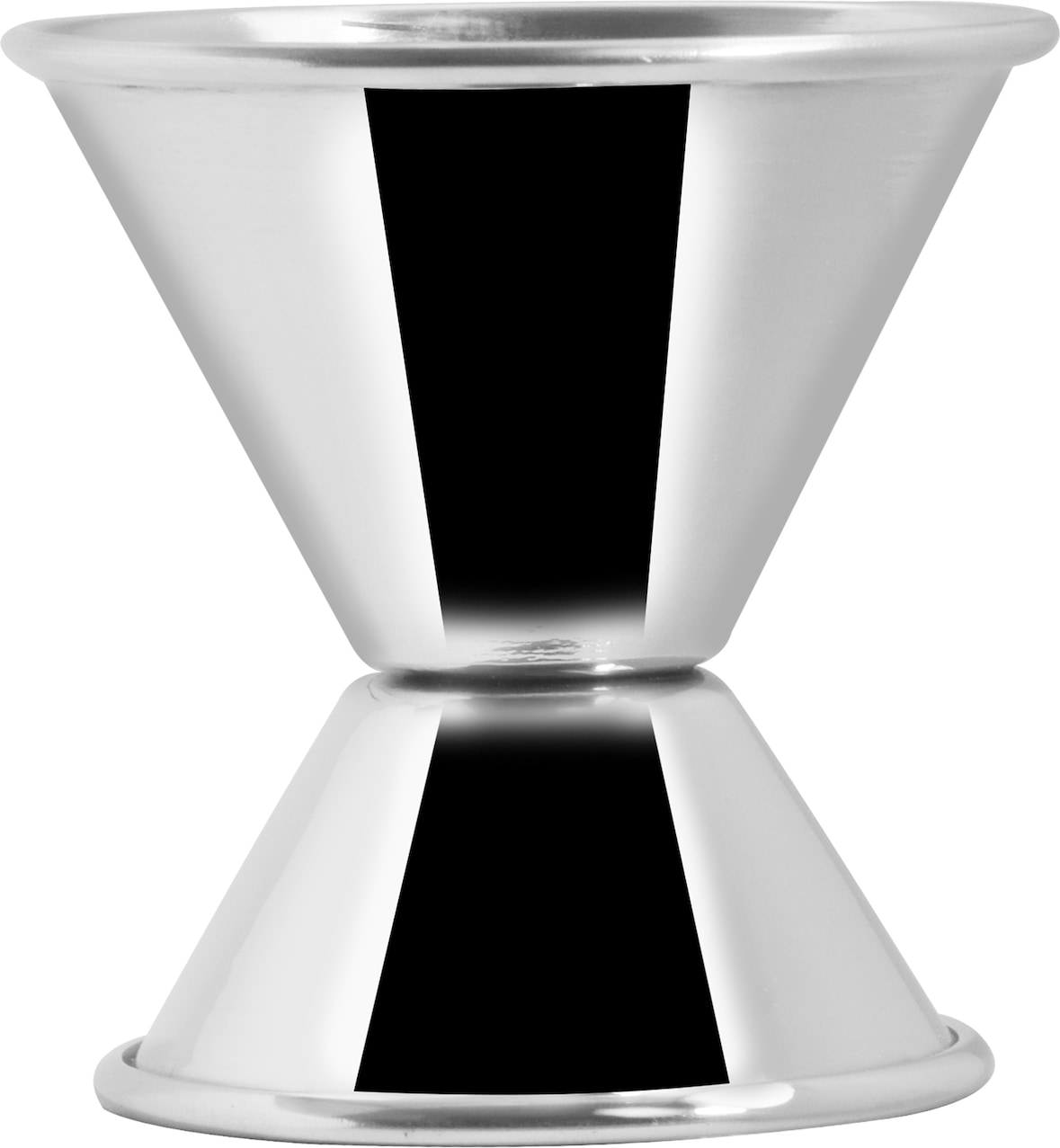 METRO Professional Jigger, jarra medidora de cócteles, acero inoxidable, 20 / 40 cl, plata