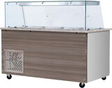 thumbnail of Skyrainbow SNACK-Line, Kalte Theke, 6x GN1/1, Granit rosa-grau, 223x82x85.5 Glasaufbau Klarglas ohne Zwischenablage, H=396mm