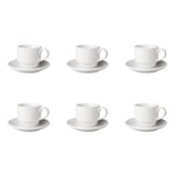 thumbnail of Mammoet Kop en schotel Budgetline Breed 20 cl 13.5 cm Wit 6 stuks