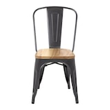 thumbnail of Chaises en acier avec assise en bois Bolero Bistro gris métallisé (lot de 4)