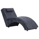 thumbnail of vidaXL Massage Chaiselongue mit Kissen Grau Wildleder-Optik