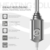 thumbnail of ECD Germany Heizstab 1200 W Chrom – Elektrischer Heizstab mit Thermostat & Temperaturregler, Heizpatrone mit Stecker für Badheizkörper &