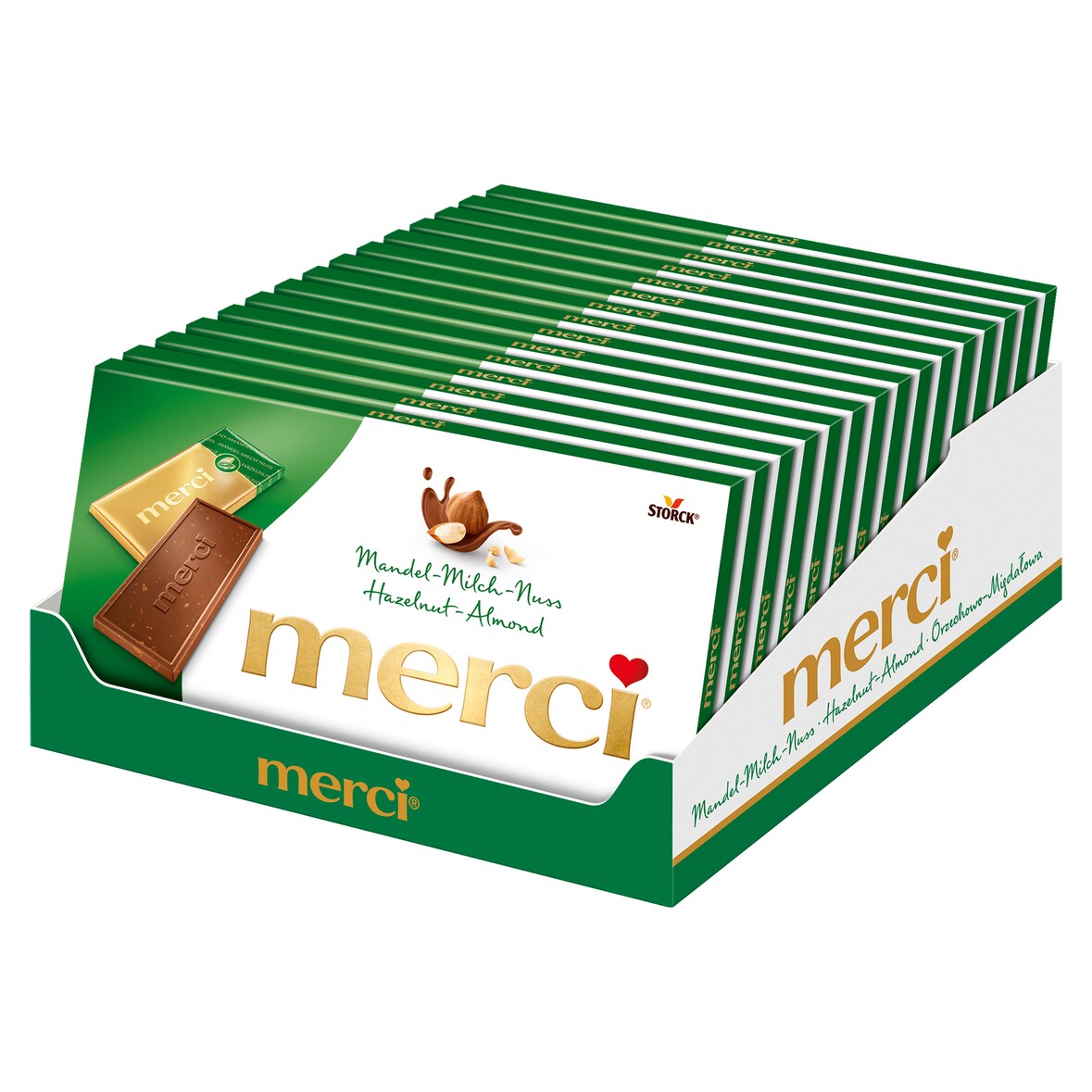 merci Tafelschokolade Mandel-Milch-Nuss  15 x 100 g (1,5 kg)