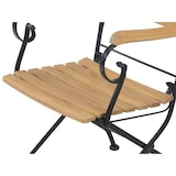 thumbnail of METRO PROFESSIONAL Vouwstoel met armleuning Baviera set van 2, staal/acaciahout, naturel/zwart