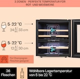 thumbnail of Klarstein Vinsider 36 Weinkühlschrank 2 Kühlzonen 5-22°C 85l Edelstahl Edelstahl