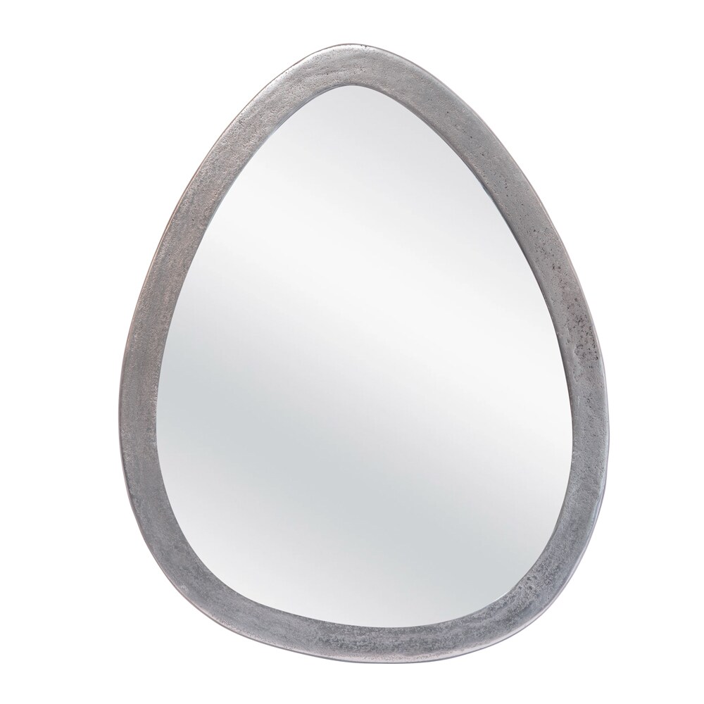 Spiegel Ei silber 63 x 52 cm - Autre Métal Table Passion