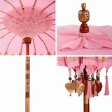 thumbnail of vidaXL Balinese Parasol Roze (210-220) x 260 cm Katoen en massief hout