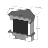 thumbnail of PORTO - Caminetto Elettrico Angolare A Libera Installazione - Rovere - 23" - 91 x 89 x 76,5