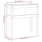 thumbnail of vidaXL Pflanzkübel mit Beinen Wachsbraun 70x31x70 cm Massivholz Kiefer