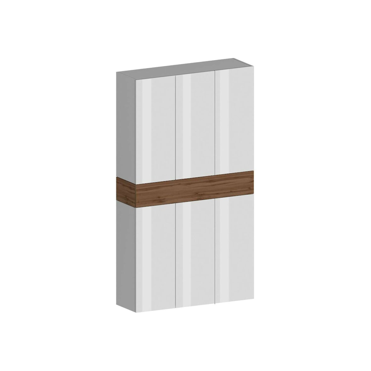 Dmora Scarpiera Dcancellier, Porta scarpe salvaspazio a 7 ante, Armadio multifunzione da ingresso, 114x38h200 cm, Bianco e Rovere