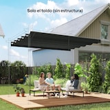 thumbnail of Outsunny cubierta para pérgola 2,5x2,55 m techo de repuesto retráctil para marco de pérgola de 3x3 m toldo de tela solo con 10 orificios de drenaje