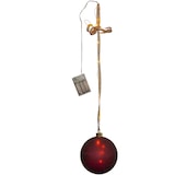 thumbnail of LED Weihnachtskugel Christbaumkugel beleuchtete Glaskugel Timer Deko rot 15cm