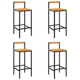 thumbnail of Tabourets de bar lot de 4 noir résine tressée et bois d'acacia Modèle Flex Panorama Signature